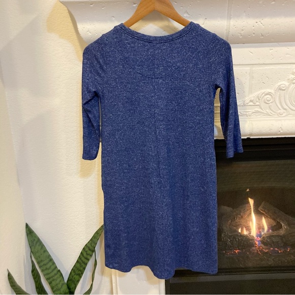Girls Sweater Dress Heathered Blue Size 10 / 12 Large - Picture 2 of 6